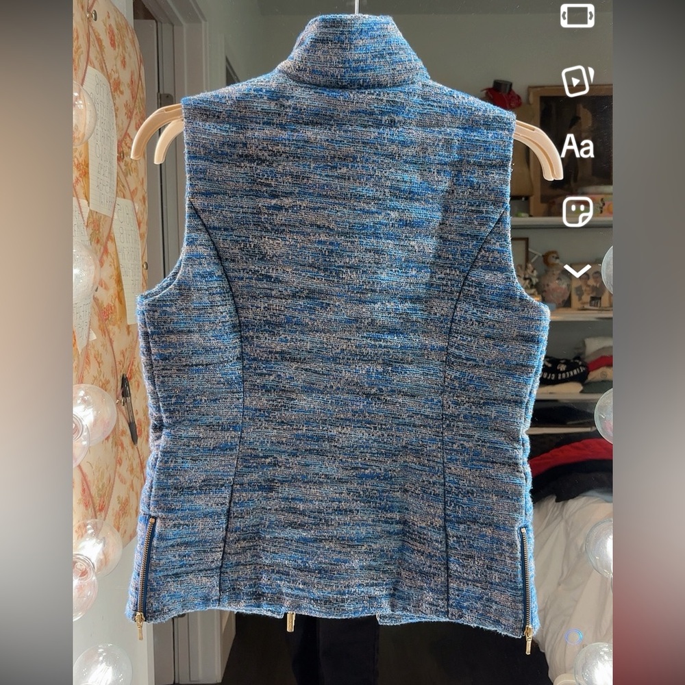 Lilly Pulitzer Blue Tweed Vest - Picture 4 of 6